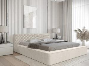 Łóżko tapicerowane AZURRO z pojemniekim i stelażem