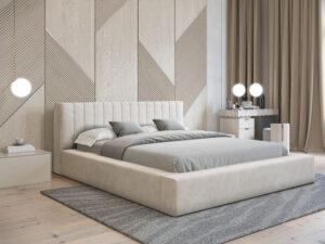 Łóżko tapicerowane COMO z pojemnikiem i stelażem