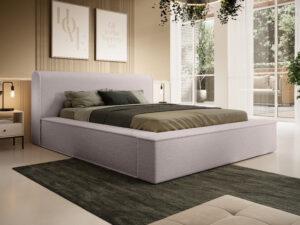 Łóżko tapicerowane FATIMA z pojemnikiem i stelażem