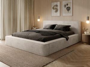 Łóżko tapicerowane ALMA z pojemnikiem i stelażem pod materac