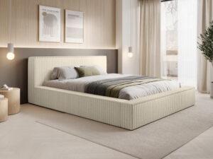 Łóżko tapicerowane MELODY z pojemnikiem i stelażem pod materac